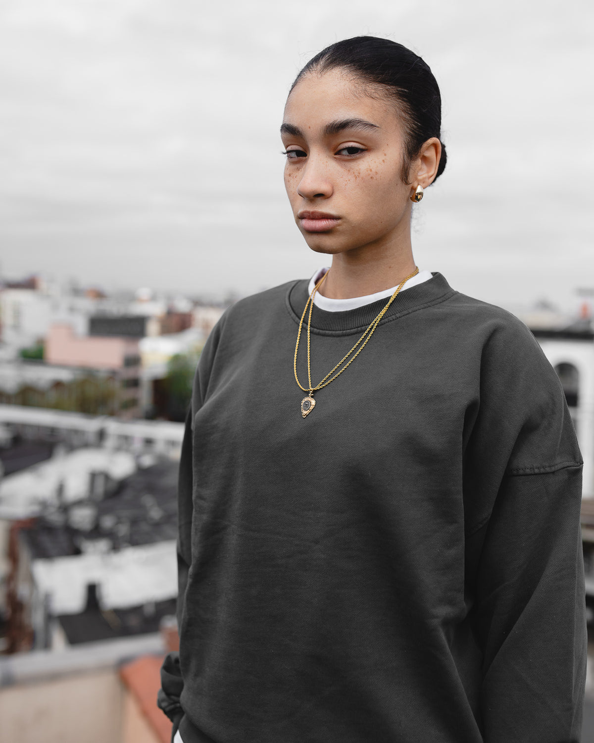 Drop Shoulder Crewneck - Vintage Black – Hours