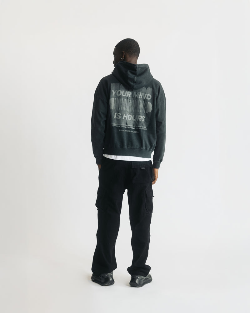 Mind Connection Zip Hoodie - Vintage Black