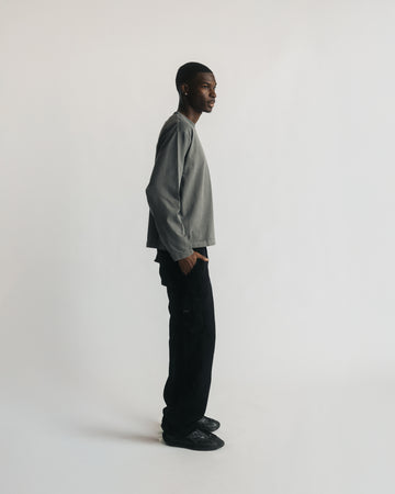 Cropped Long Sleeve - Vintage Grey