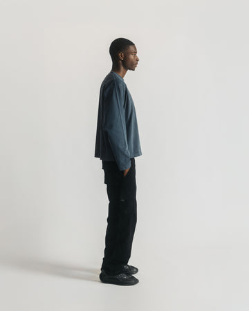 Cropped Long Sleeve - Vintage Navy