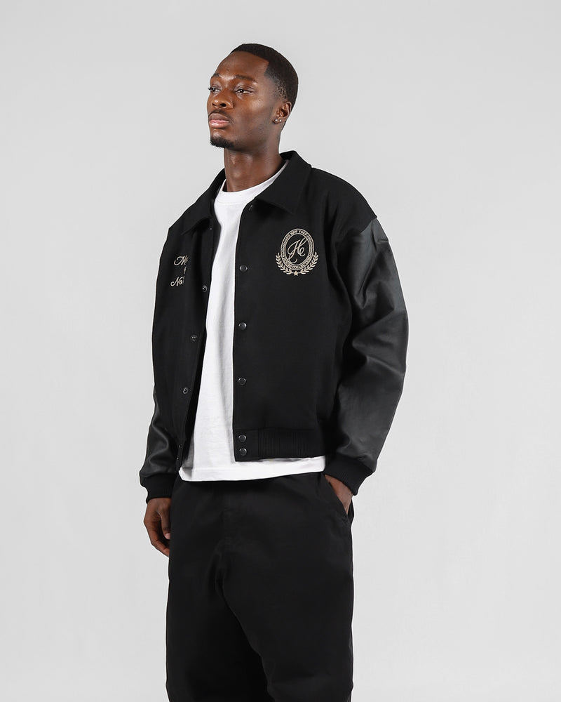 Member of No Clubs Varsity Jacket - Black