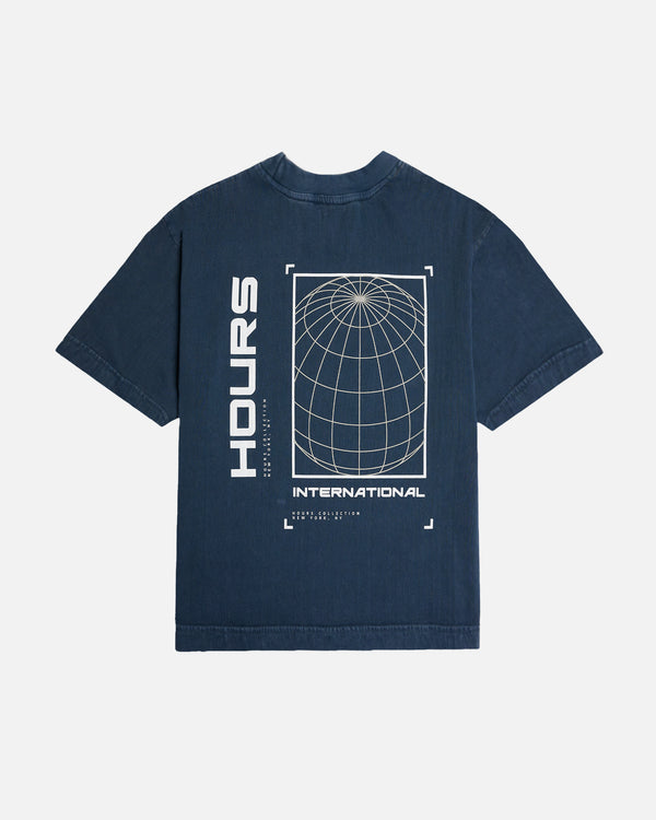Hours International T-Shirt - Vintage Navy