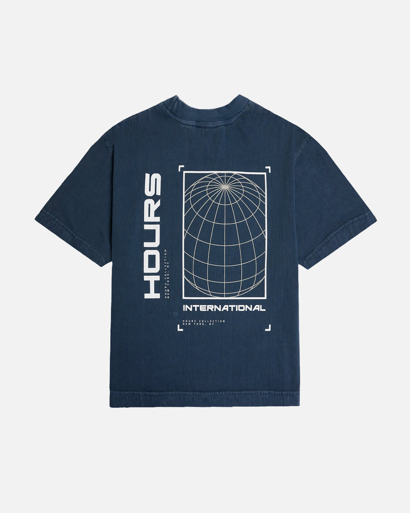 Hours International T-Shirt - Vintage Navy