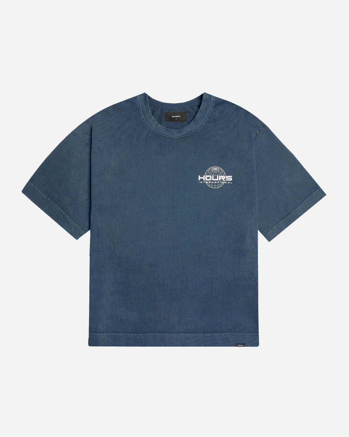 Hours International Cropped T-Shirt - Vintage Navy