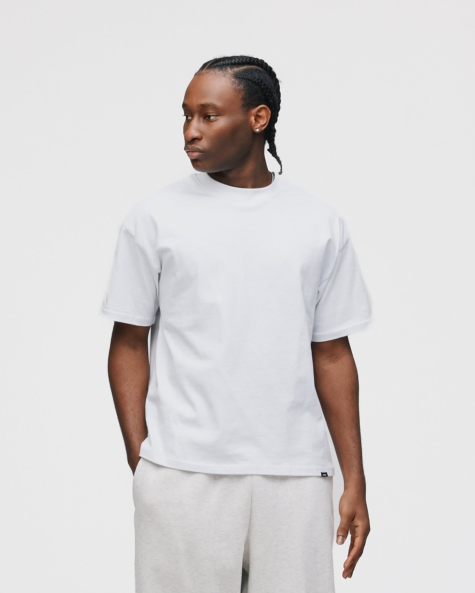 Drop Shoulder T-Shirt - White