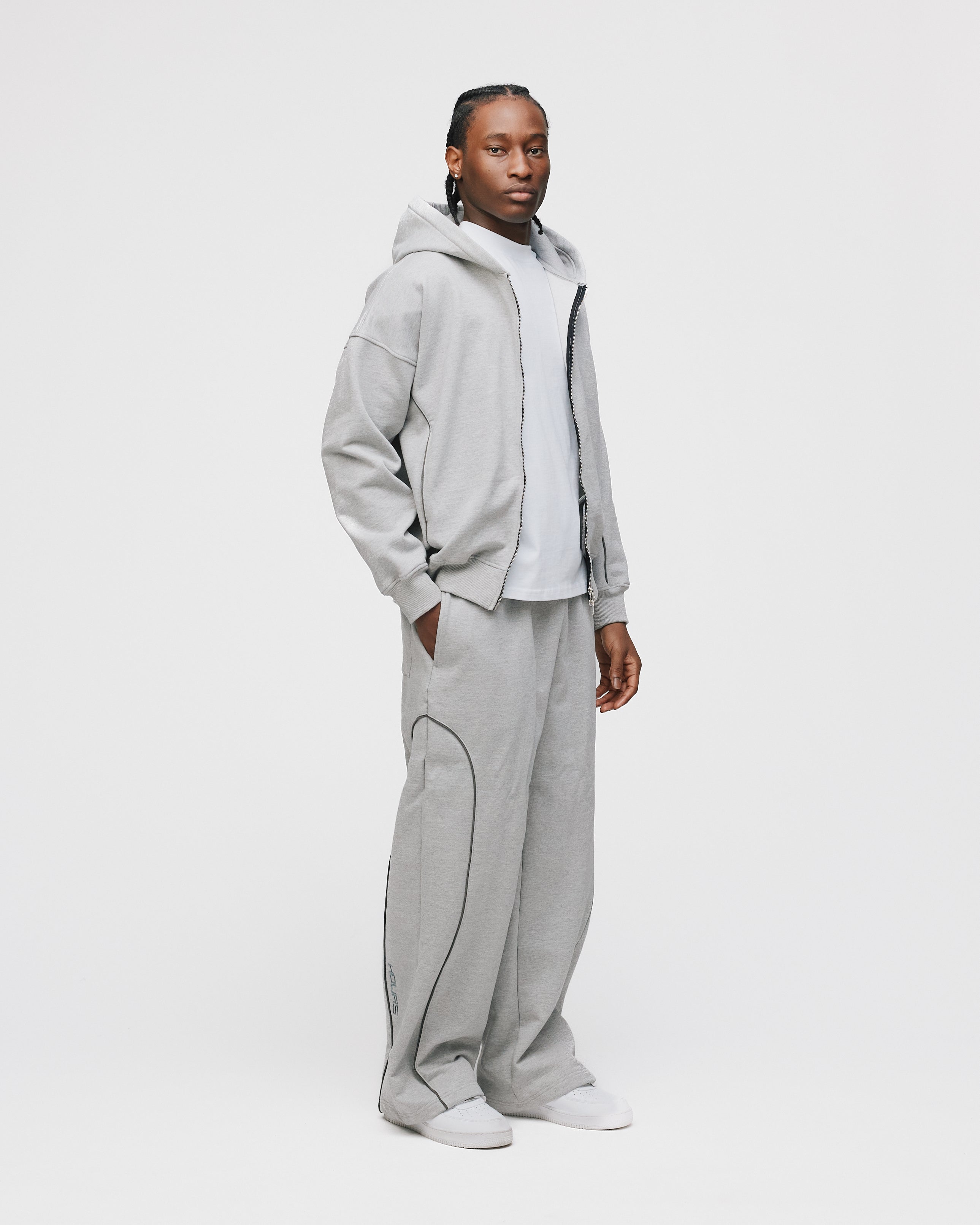 Arc Zip Hoodie - Grey