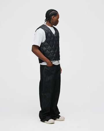 Quilted Puffer Vest - Black