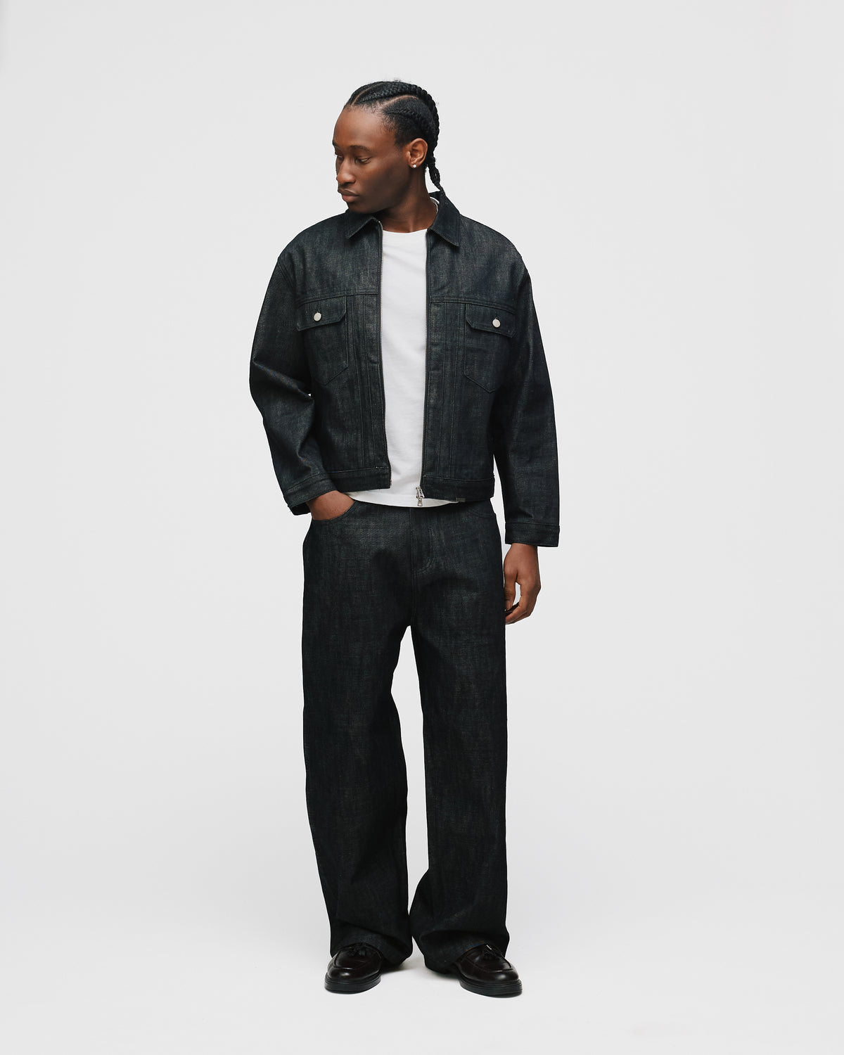 Baggy Raw Denim - Black