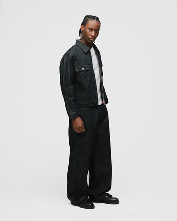 Raw Denim Jacket - Black