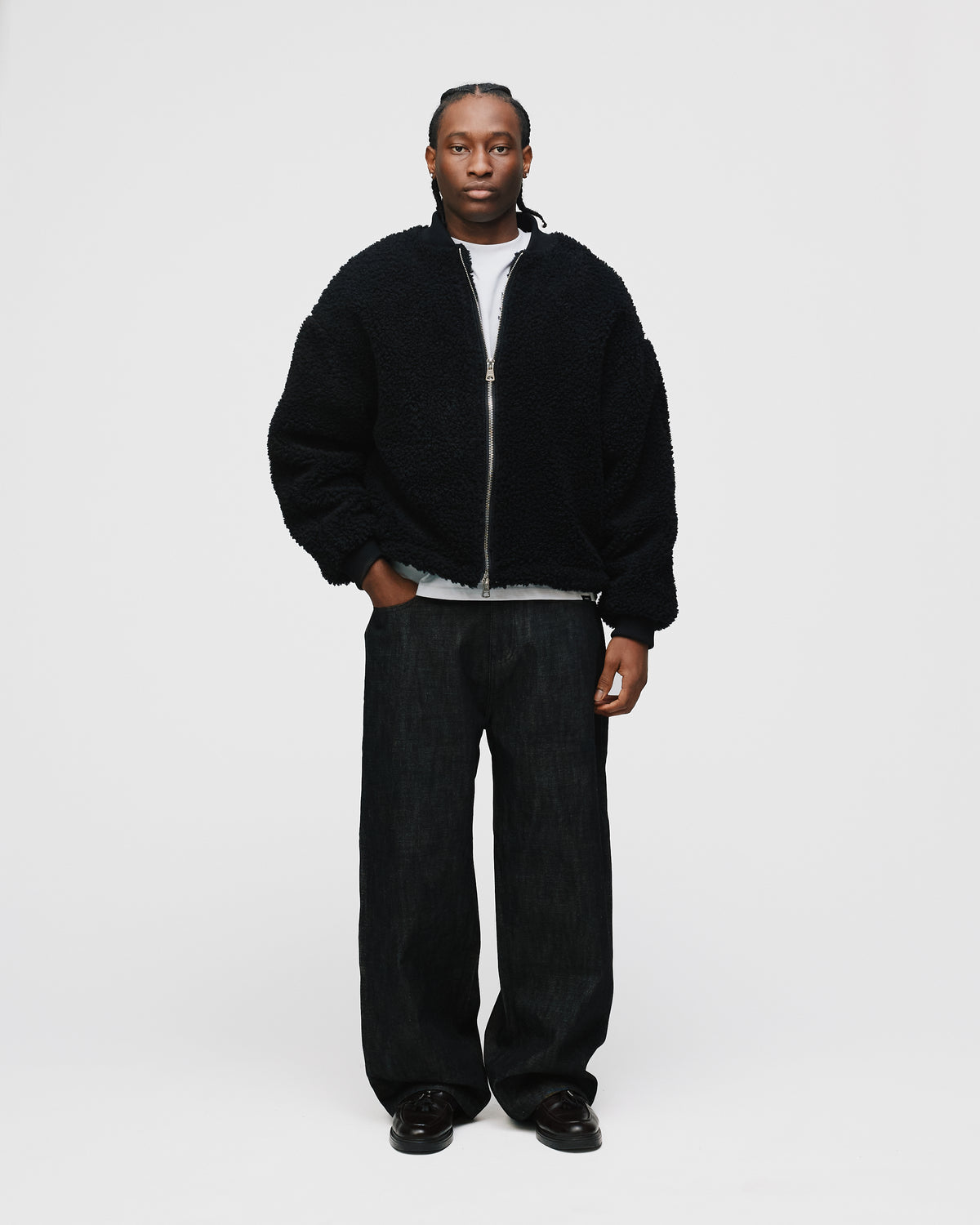 Sherpa Full Zip - Black
