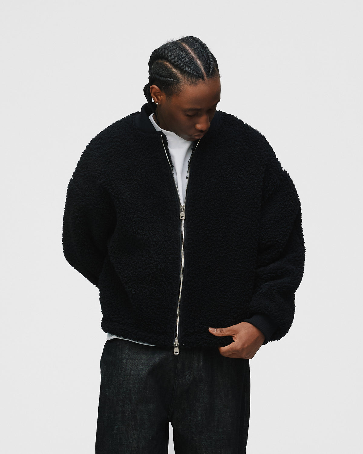 Sherpa Full Zip - Black