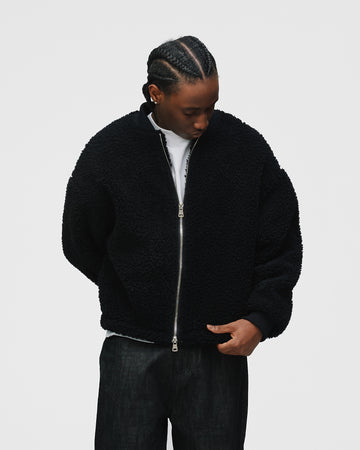 Sherpa Full Zip - Black