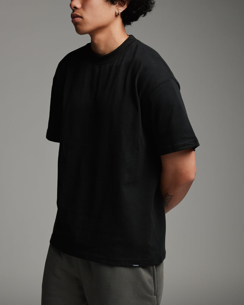 Drop Shoulder T-Shirt - Black