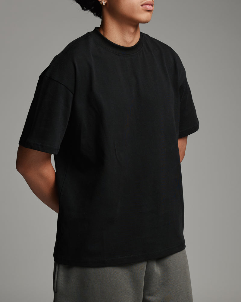 Drop Shoulder T-Shirt - Black