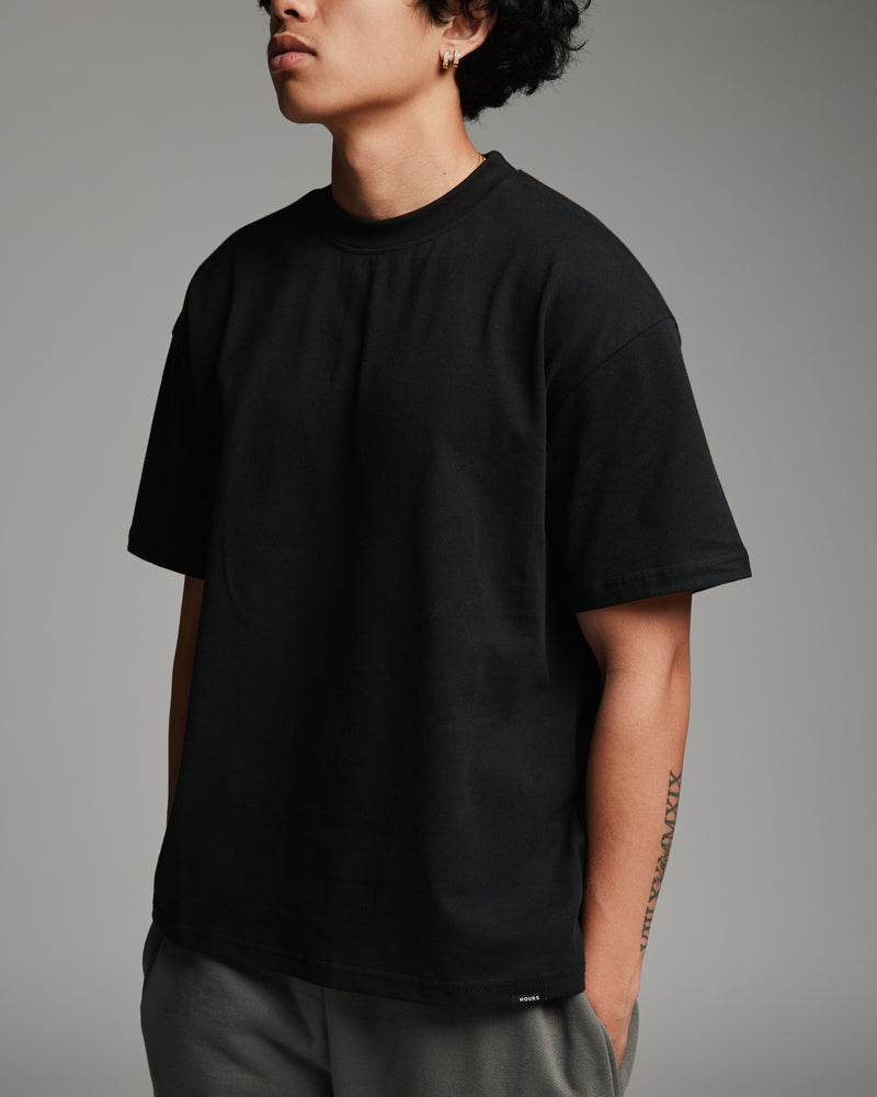 Drop Shoulder T-Shirt - Black