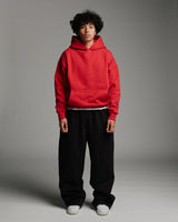 Drop Shoulder Hoodie - Red