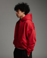 Drop Shoulder Hoodie - Red