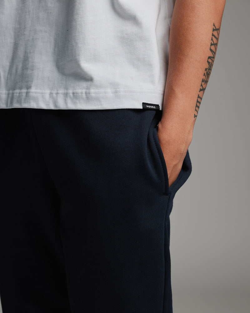 Open Bottom Sweatpant - Navy
