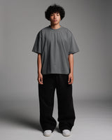 Cropped T-Shirt - Charcoal