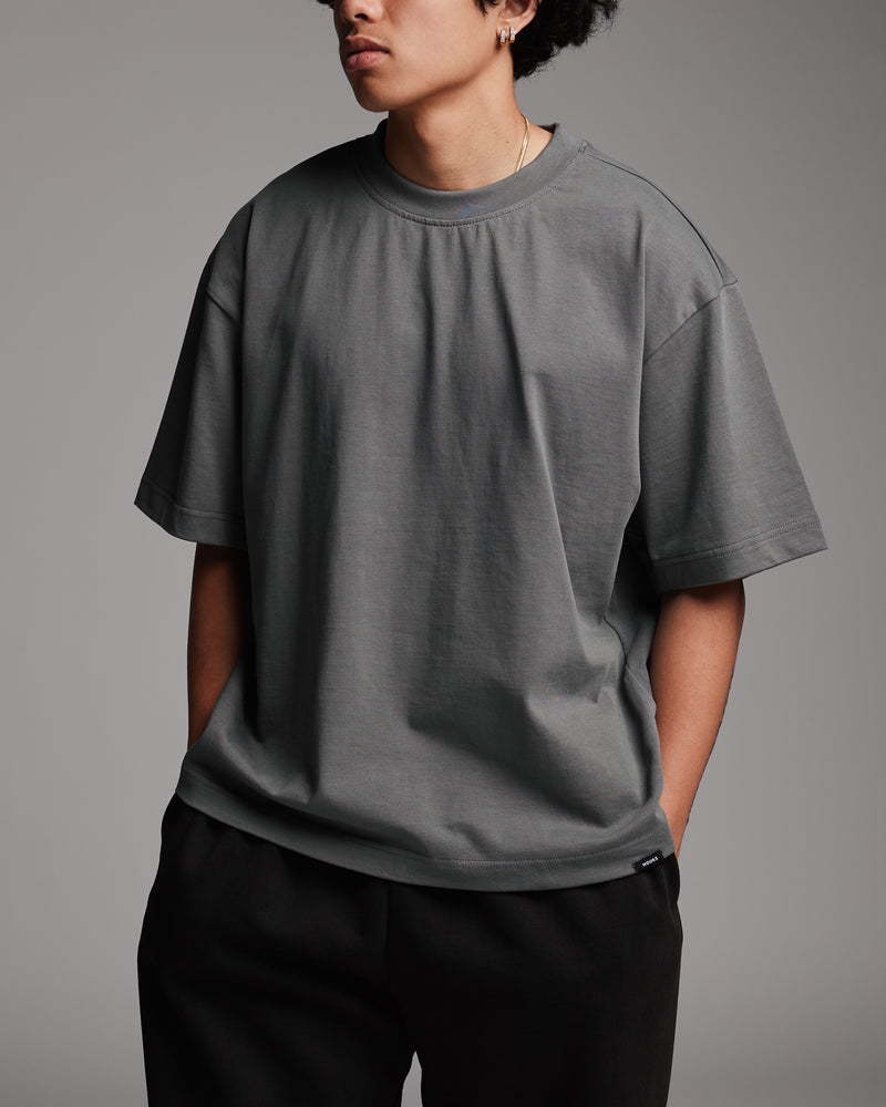 Cropped T-Shirt - Charcoal