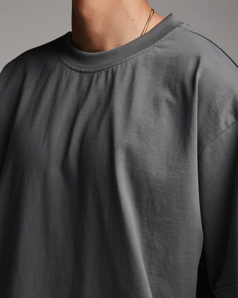 Cropped T-Shirt - Charcoal