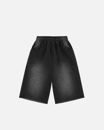 Capri Sweatshorts - Sunfaded Black