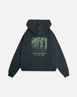 Mind is Hours Cropped Zip Hoodie - Vintage Black