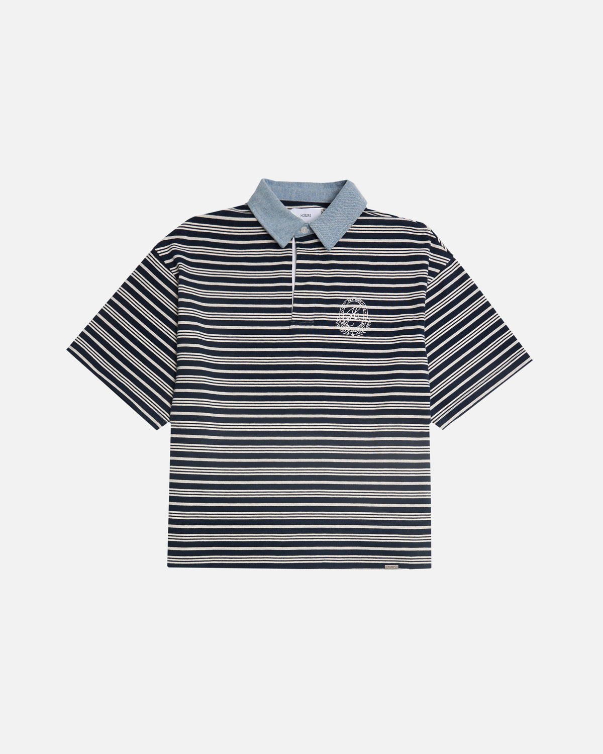 Striped Polo Shirt - Navy