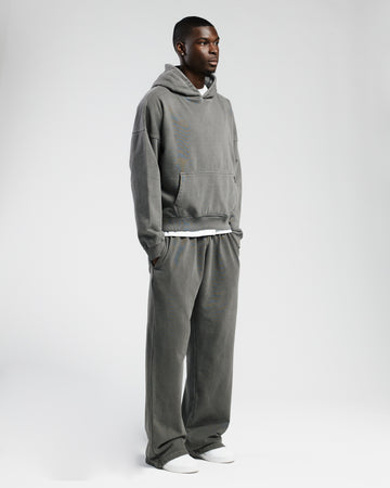 Drop Shoulder Hoodie - Vintage Grey