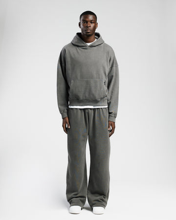 Drop Shoulder Hoodie - Vintage Grey