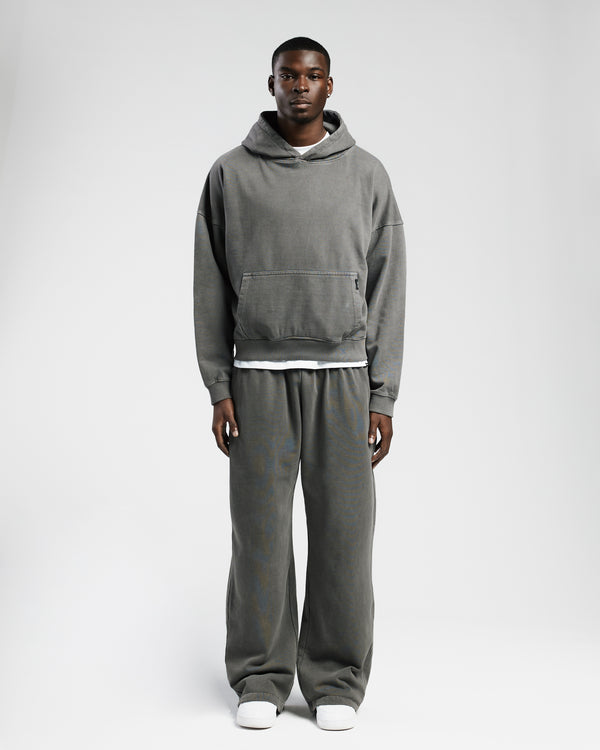 Drop Shoulder Hoodie - Vintage Grey