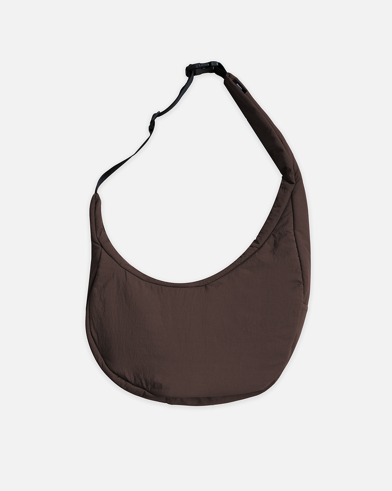 Nylon Messenger Bag - Brown