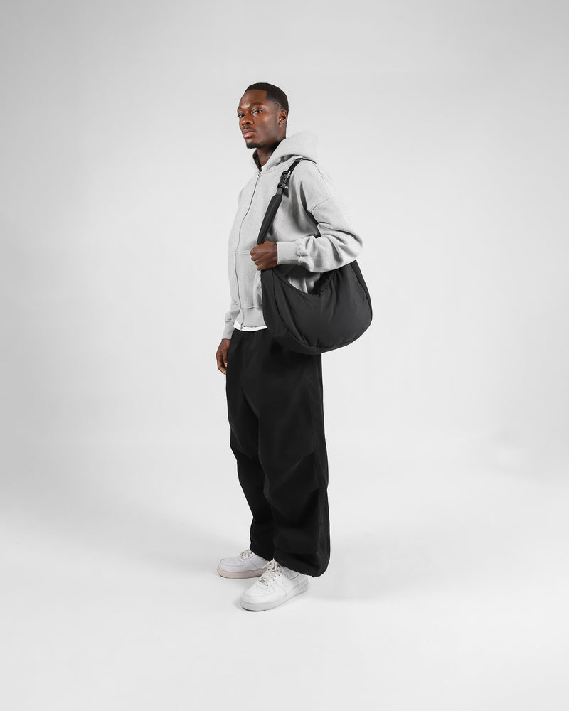 Nylon Messenger Bag - Black