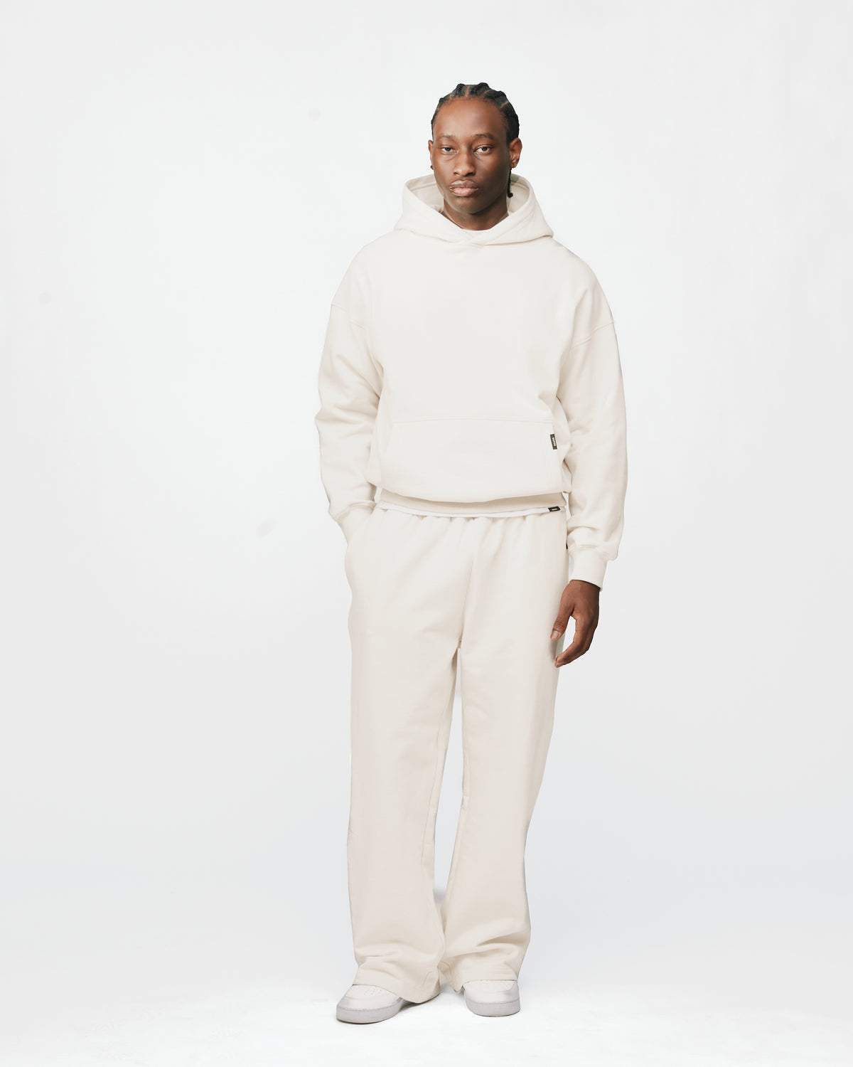 Drop Shoulder Hoodie - Oyster