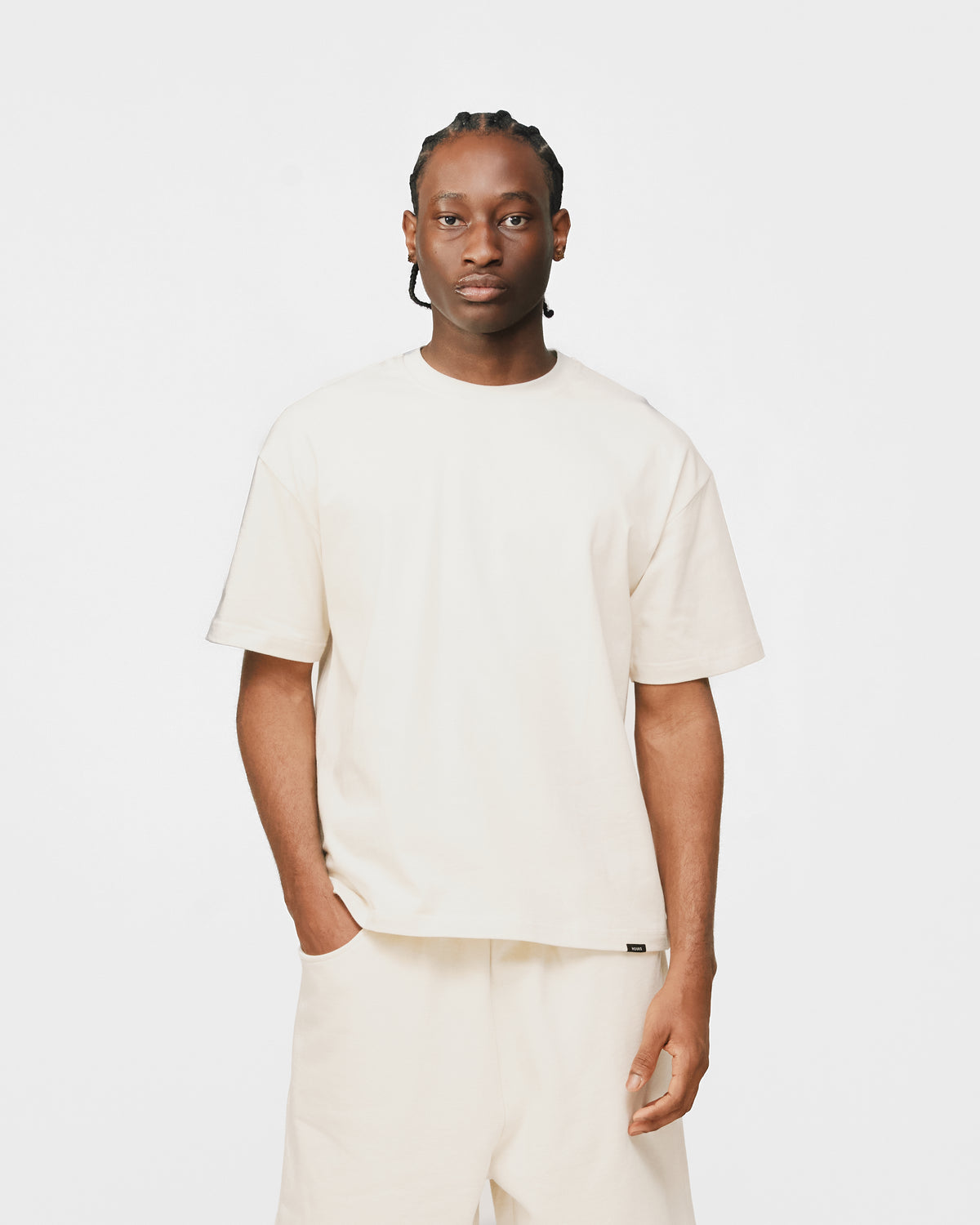 Drop Shoulder T-Shirt - Oyster