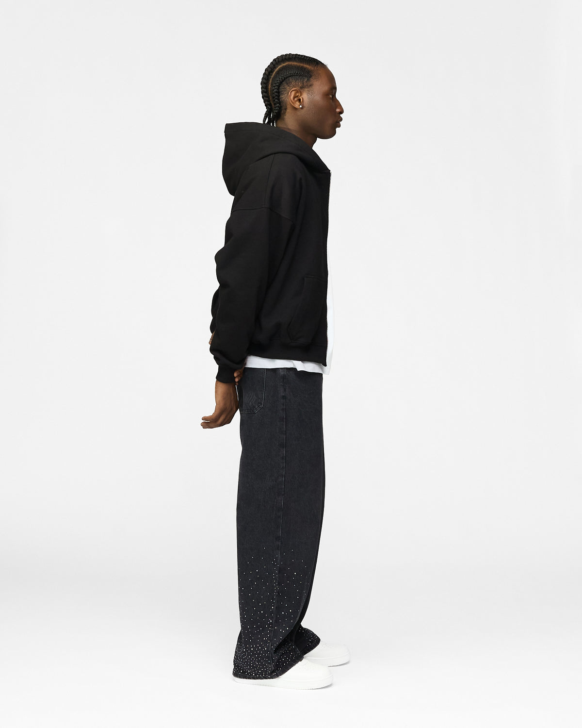 Machine Zip Hoodie - Black