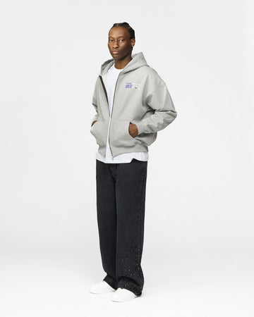 Hours Network Zip Hoodie - Grey