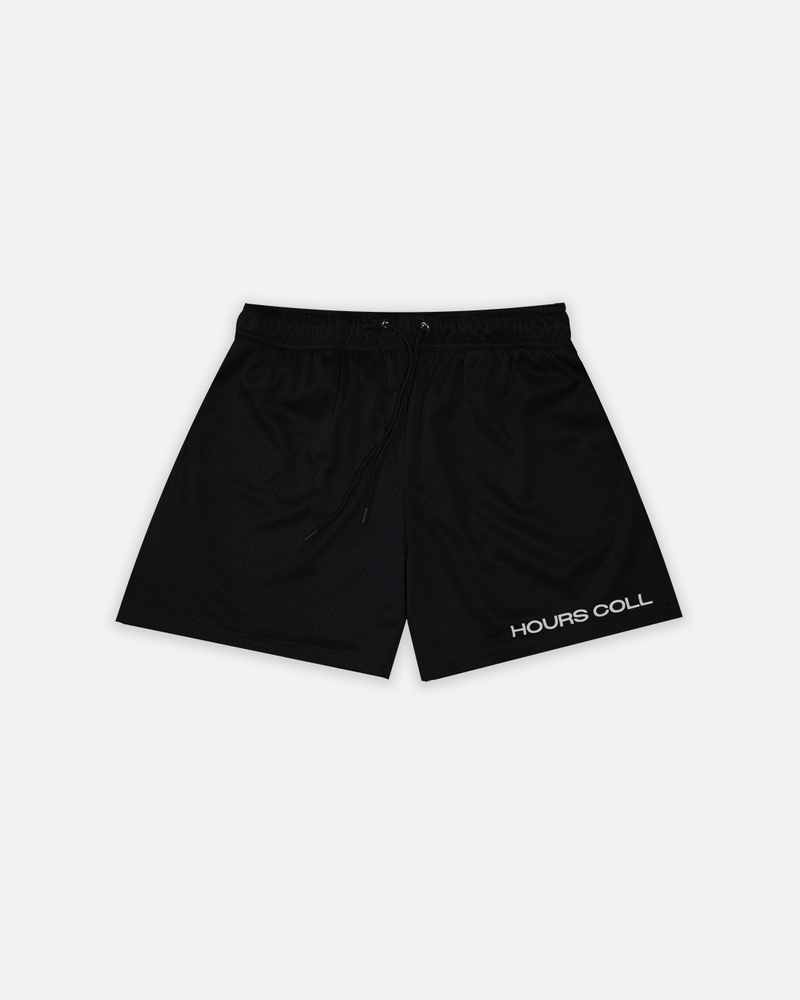 Hours Coll Mesh Shorts - Black