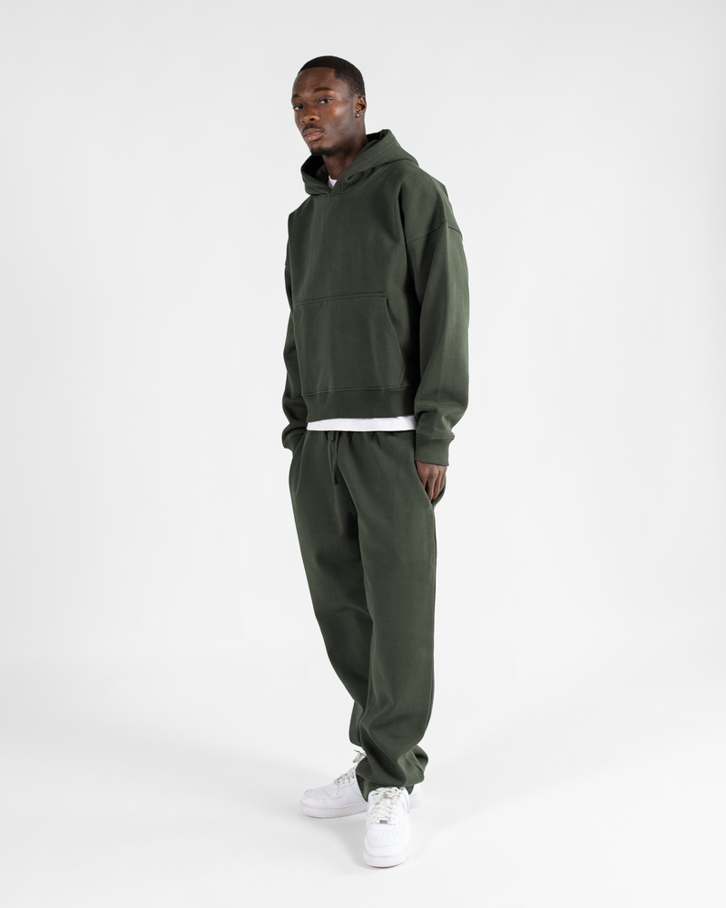 Open Bottom Sweatpants - Olive