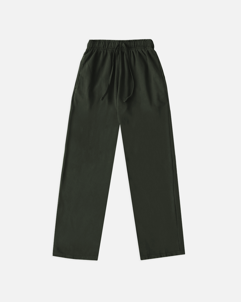 Open Bottom Sweatpants - Olive