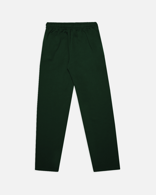 Open Bottom Sweatpants - Forest Green