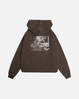 Outlaw Cropped Zip Hoodie - Vintage Espresso