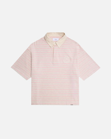 Striped Polo Shirt - Pink