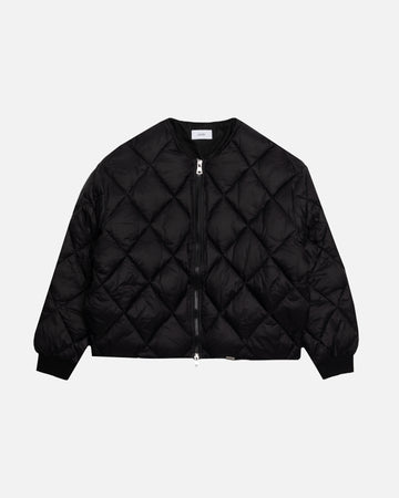 Quilted Puffer Jacket - Black