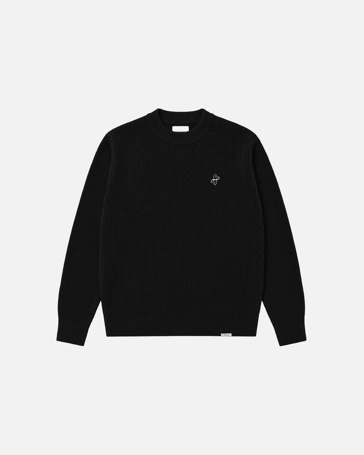 Signature Ribbed Sweater - Black