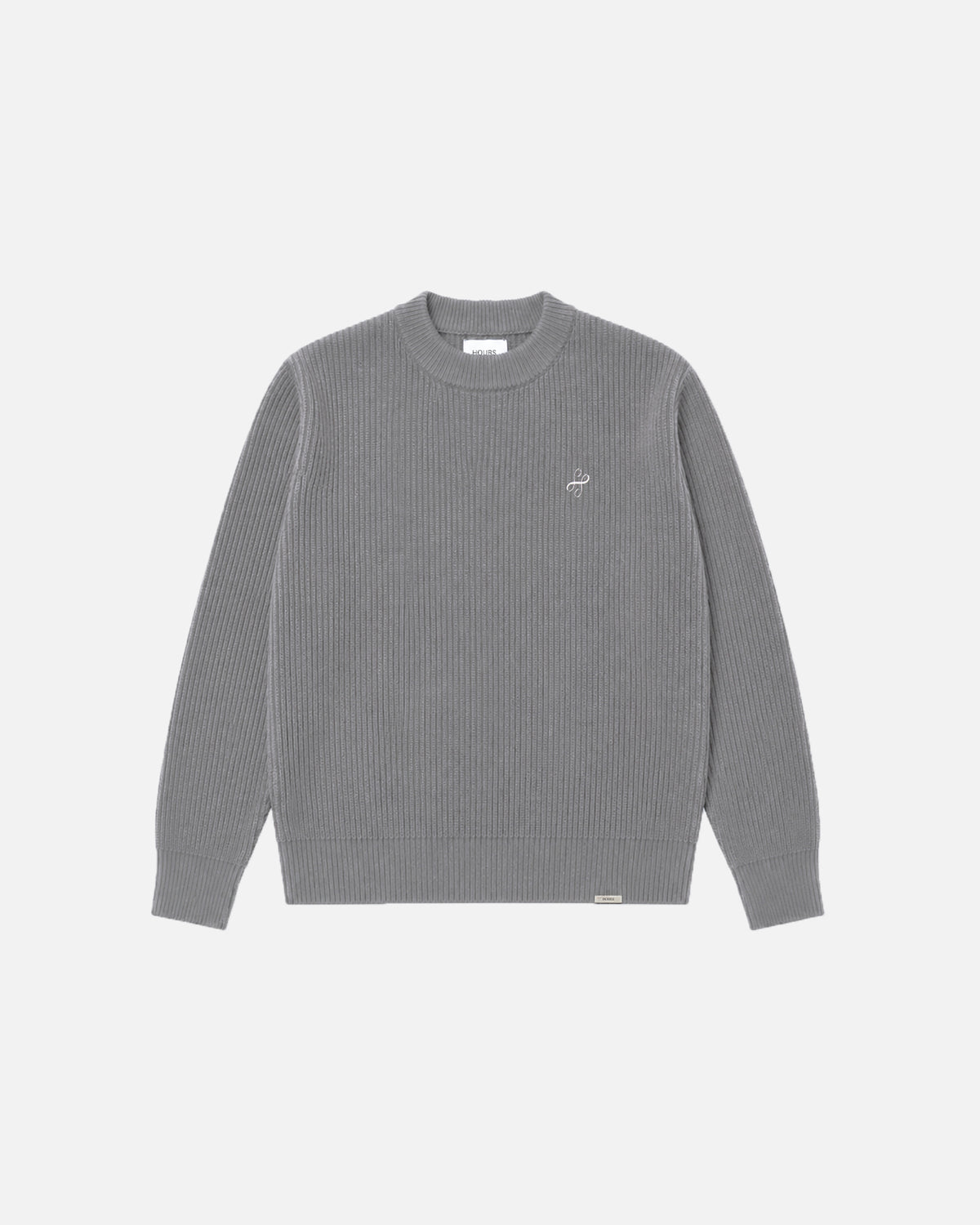 Signature Ribbed Sweater - Grey