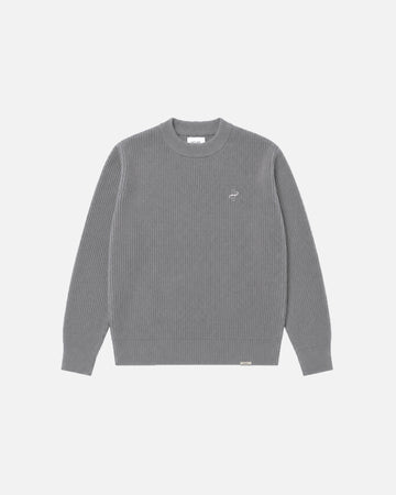 Signature Ribbed Sweater - Grey