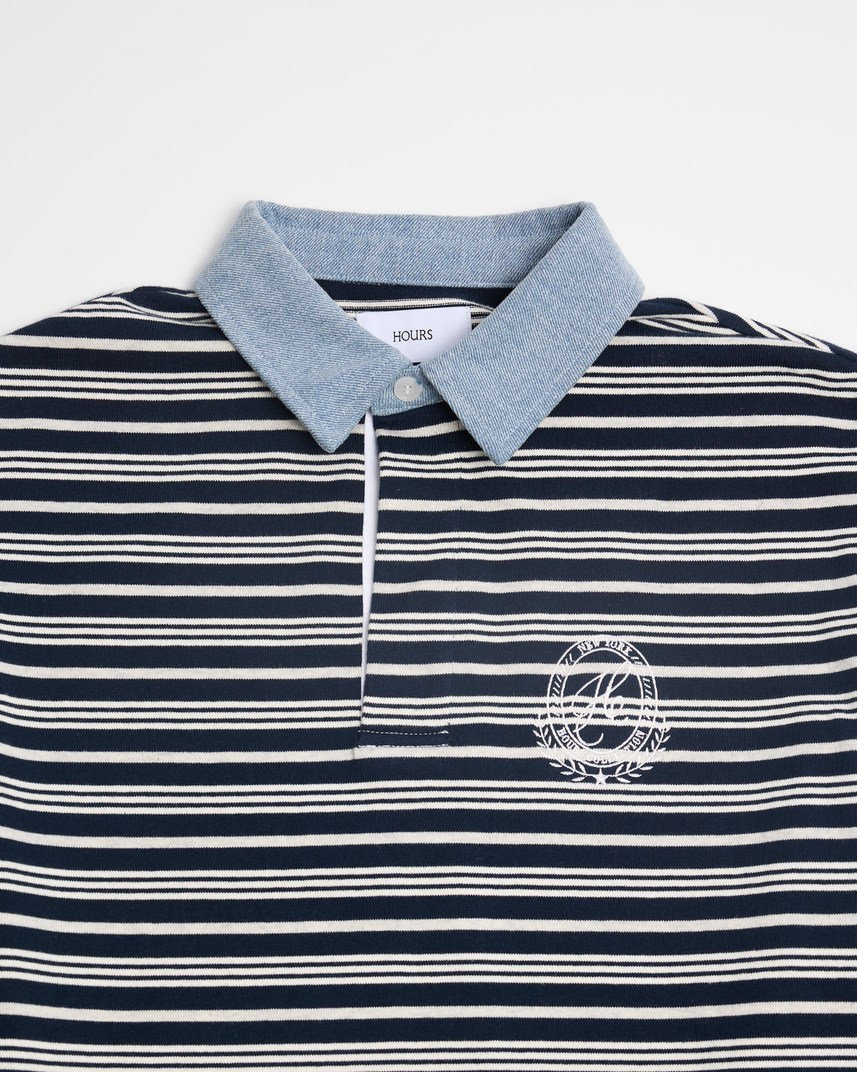 Striped Polo Shirt - Navy
