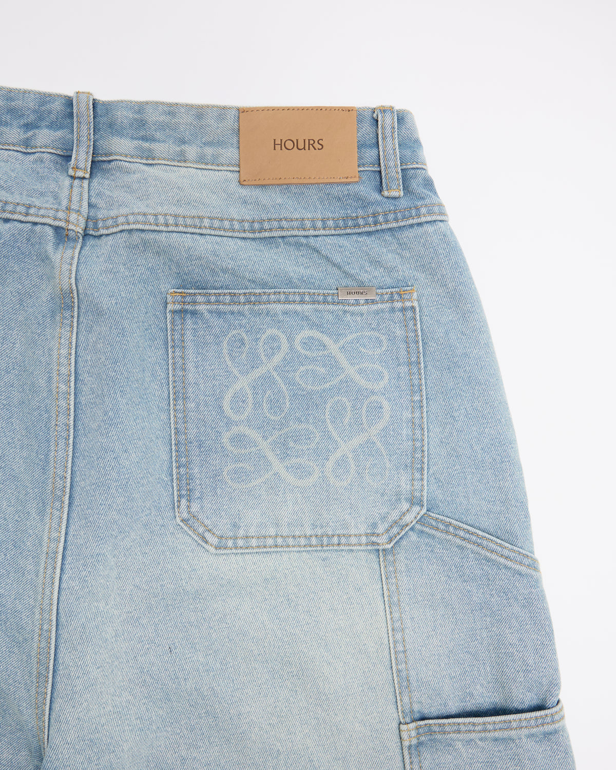 Baggy Denim Shorts - Light Blue