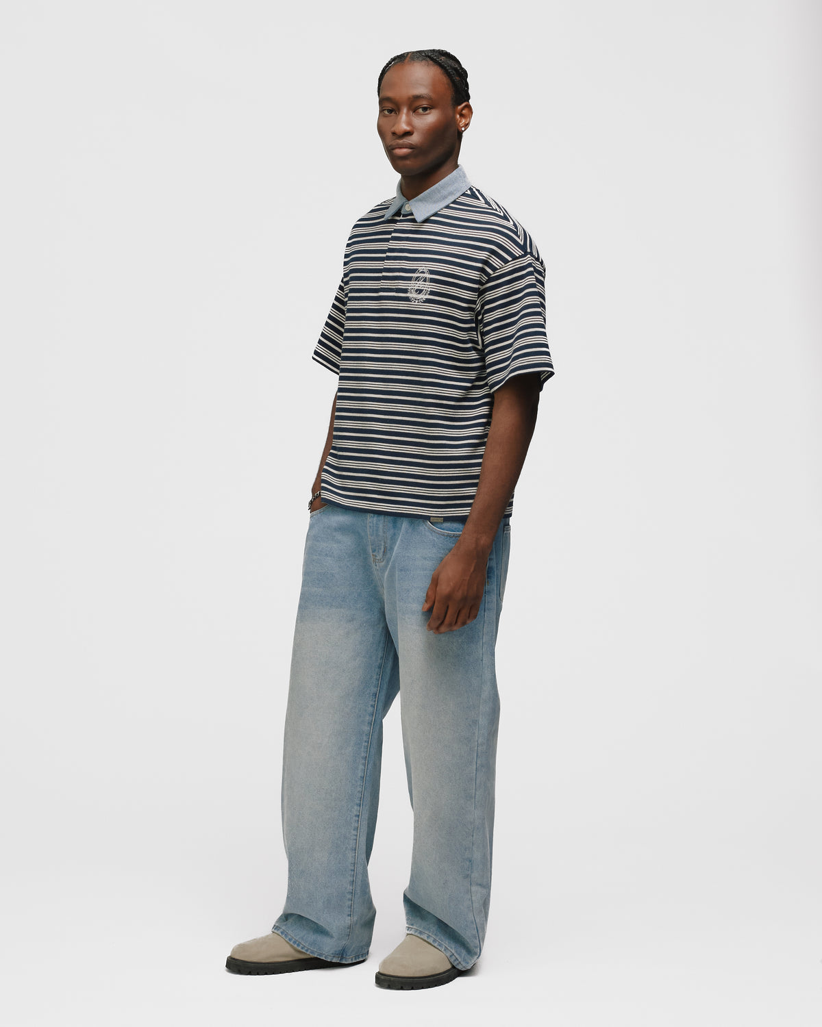 Baggy Denim Pants - Light Blue